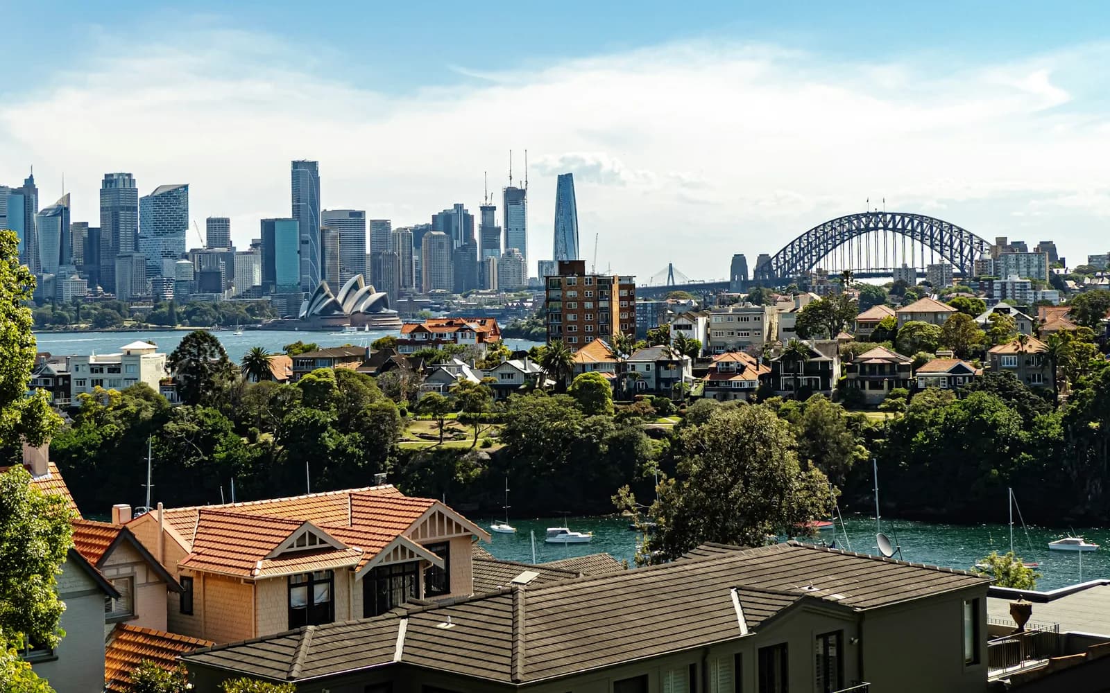 The Sydney skyline in clear daytime light